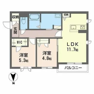 ShaMaison GRACIA IWADE II【0205号室】の間取り