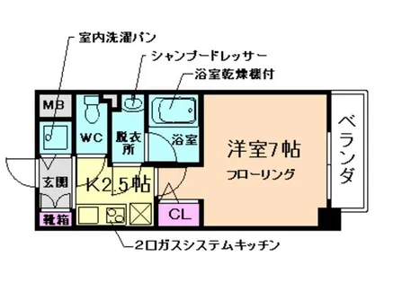 モンリベルテ箕面【7階】の間取り