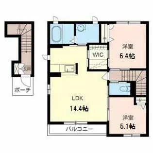 シャーメゾン有田【0203号室】の間取り