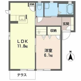 コーラル篠A・B・C【1階】の間取り