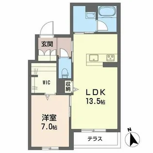 カーサ・ヴェルドール 子育てグリーン【1階】の間取り