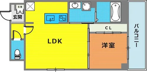 サンシエ神戸元町【1階】の間取り