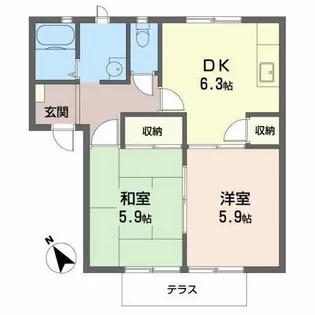 プリムローズ【A102号室】の間取り
