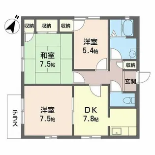 平岡ハイツ【0111号室】の間取り