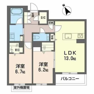 Shamaison hills 白壁【0202号室】の間取り