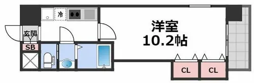 Luxe布施北Ⅱ【11階】の間取り