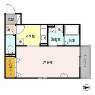 サン・ミッシェル【203号室】の間取り