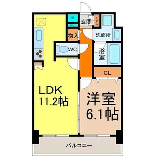 プレサンス名古屋STATIONアブソリュート【13階】の間取り