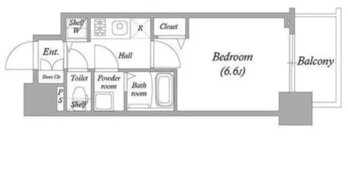 アドバンス大阪バレンシア【2階】の間取り