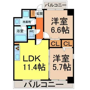 NDO(エヌディオー)【4階】の間取り
