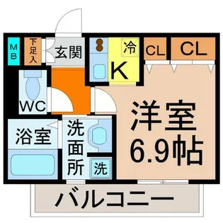 プレサンス金山グリーンパークス【14階】の間取り