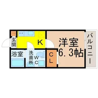 フィールグッド東中島【3階】の間取り