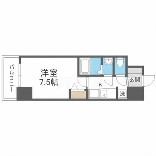 スペーシア日本橋東【11階】の間取り