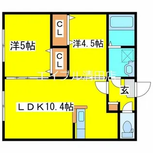 Lavender Terrace【302号室】の間取り