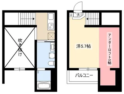イーストヴィレッジ【205号室】の間取り