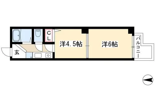 メゾンロイヤル【40B号室】の間取り