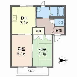 ドムール芝辻【0101号室】の間取り