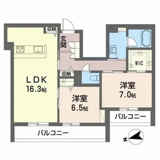 シャーメゾン フィセル【0301号室】の間取り