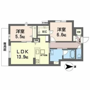 シャーメゾン Chouette【0105号室】の間取り