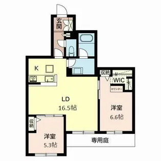 La Fiore【0103号室】の間取り