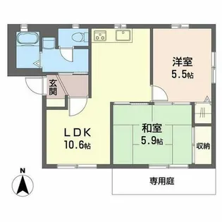 メゾン・ド・S【0102号室】の間取り
