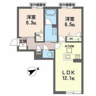 シャーメゾンさいがわ【0101号室】の間取り