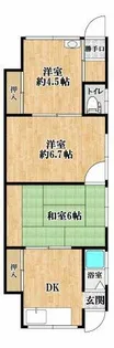 田中コーポ【1階】の間取り