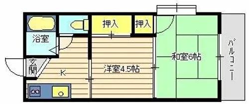 押部マンション【103号室】の間取り