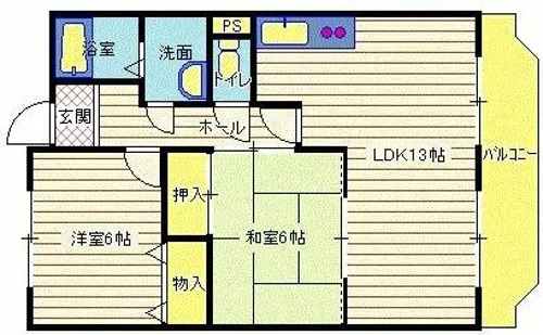 峠ハイツ【101号室】の間取り