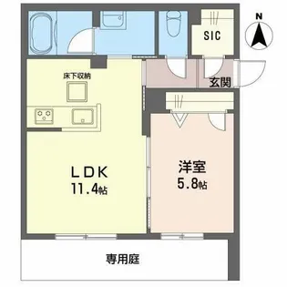 アントレポ塚口【0101号室】の間取り