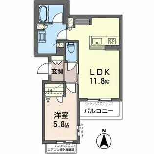 シャーメゾン アベリア【0201号室】の間取り