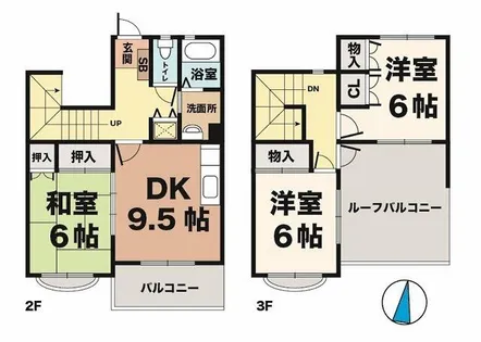 アグロス【2B-5号室】の間取り