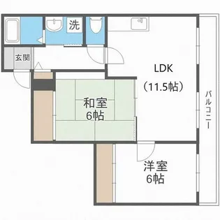 北海道札幌市中央区南九条西6丁目【マンション】の間取り