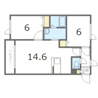 北海道札幌市手稲区富丘一条4丁目【マンション】の間取り