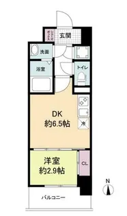 アドバンス難波ラシュレ【11階】の間取り