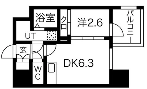 エスグランデ難波グランツ【4階】の間取り