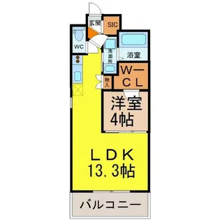 グランドソレイユ名駅【5階】の間取り