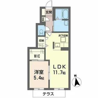 メゾン・シャトレール【A101号室】の間取り
