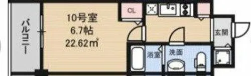 エスレジデンス北浜【11階】の間取り
