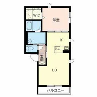 ル・パン北田辺【0202号室】の間取り