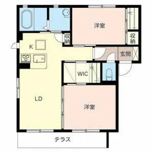 シャーメゾンパインハイツII【0101号室】の間取り