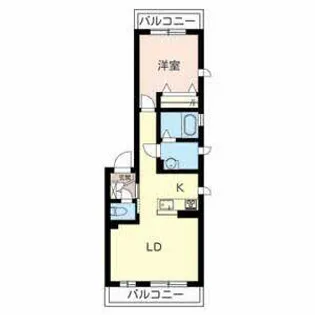 サンモリッツ 北田辺I【A301号室】の間取り