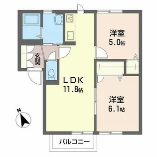 ウェステリアB【0202号室】の間取り