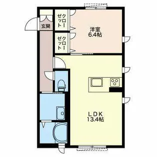 ラ・メール清水ヶ岡【0110号室】の間取り