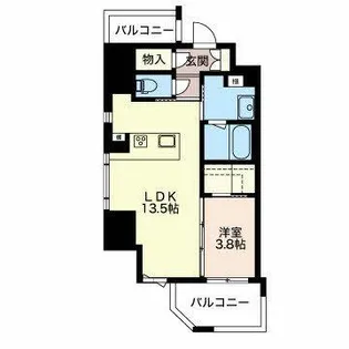 エクセレンス三蔵【0206号室】の間取り