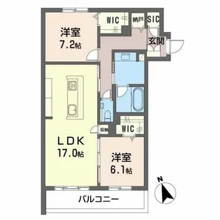 シャーメゾン510プレミア【0206号室】の間取り