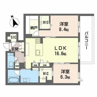 シャーメゾン510プレミア【0102号室】の間取り
