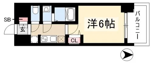 プレサンス桜山駅前アフォード【2階】の間取り