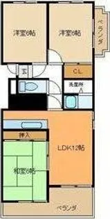 レインボー二女子【1階】の間取り