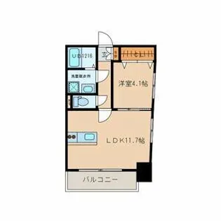 ERIOS COURT 中津口【6階】の間取り